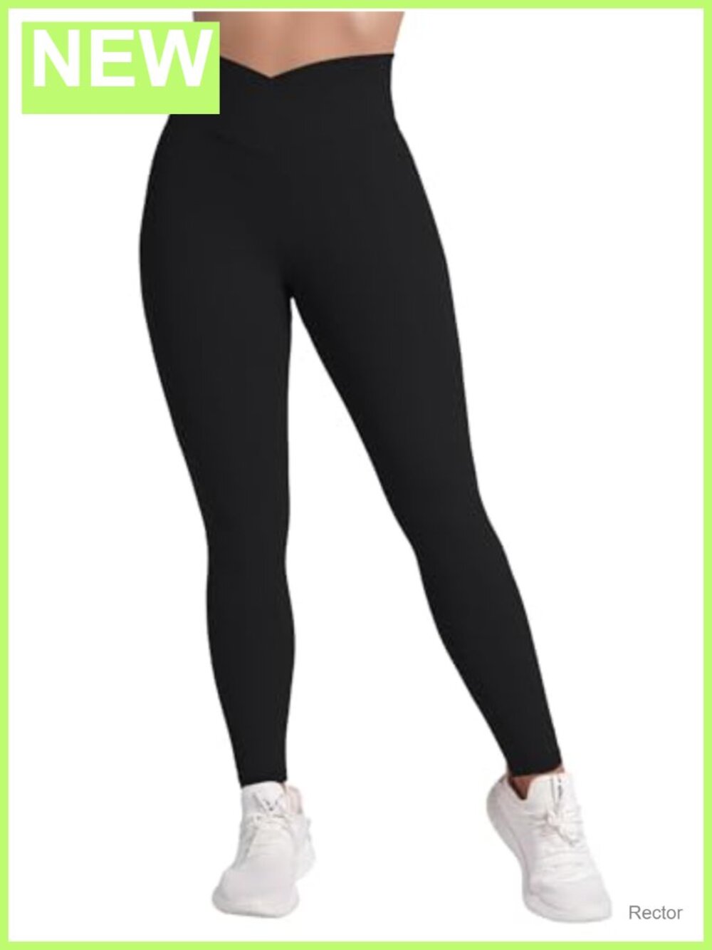 High Waisted Crossover Waist Butt Lifting Workout Leggings